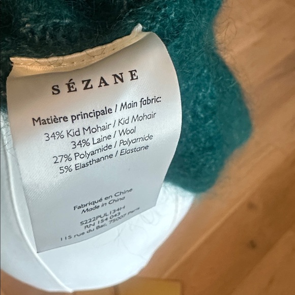 Sezane Malou Jumper Vert Émeraude - Size M - Picture 6 of 8